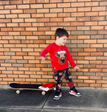 Cow Santa Long Sleeve Shirt, Red  (Infant, Toddler, Youth, Adult)