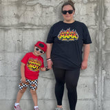 Mama's Boy Flames Tees  (Baby, Kids, Adult)