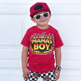 Mama's Boy Flames Tees  (Baby, Kids, Adult)