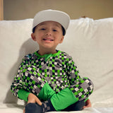 ARROW Long Zippy, Green Clover Checks