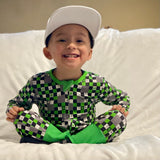 ARROW Long Zippy, Green Clover Checks