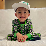 ARROW Long Zippy, Green Clover Checks