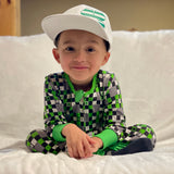 ARROW Long Zippy, Green Clover Checks