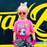 Neon Bunny (Bow)  Tees (Infant to Adult)
