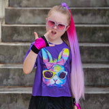 Neon Bunny (Bow)  Tees (Infant to Adult)