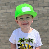 NEON Green Snapback, W/W Patch (Infant, Toddler, Adult)
