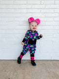 MTO, Gio Hooded Romper, Neon Halloween (Mulitiple Options)