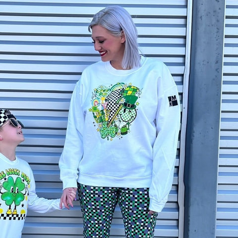 STP Collage Crew Sweatshirt, White