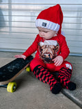 Cow Santa Romper, Red  (Infant)
