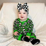 ARROW Long Zippy, Green Clover Checks