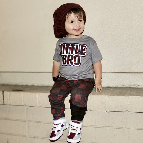 CUSTOM Knit Checkers T, Smoke  (Infant, Toddler, Youth, Adult)
