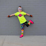 Smiley Checks Tees, NEON YELLOW