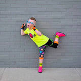 Smiley Checks Tees, NEON YELLOW