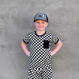 (BAMBOO) Checkerboard PARKER Pocket T (Toddler, Youth)