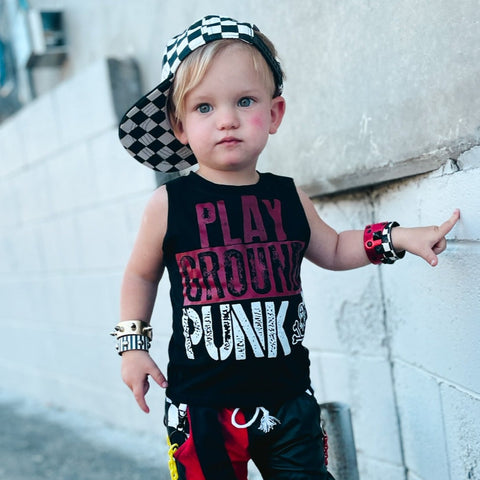 *Playground PUNK Tee or Tank, Black (Infant, Toddler, Youth, Adult)