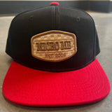 Black/Red Snapback w/Nat. Patch (multiple sizes)