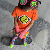 Frowney Checks Tees, Multiple Colors