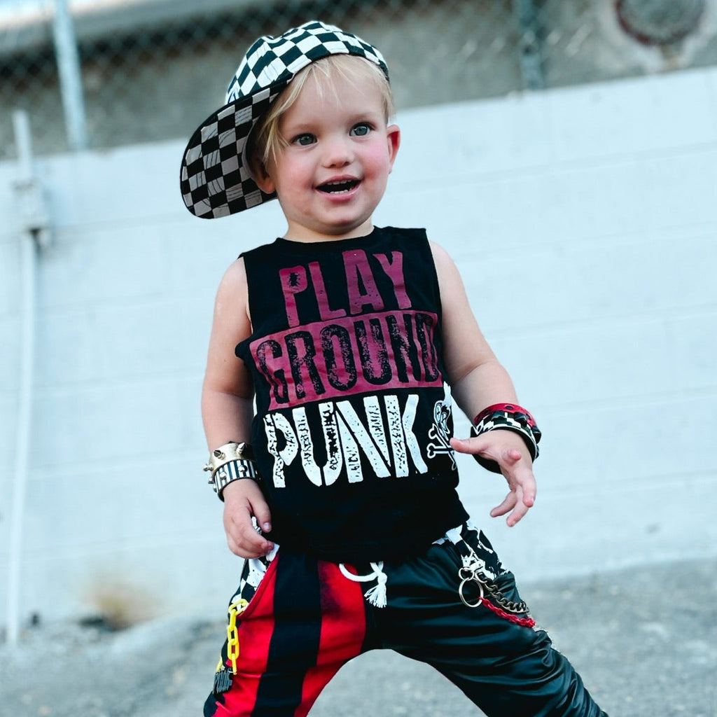 *Playground Punk Tee or Tank, Black (Infant, Toddler, Youth, Adult) Adult L / Tank