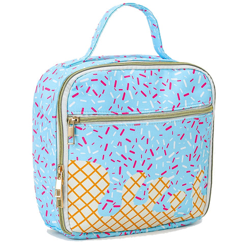 Ice Cream Drip Lunchbox Bag, Blue
