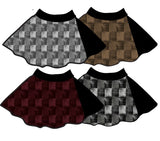 MTO Knit Checkers Skater Skirt (Infant, Toddler, Youth)