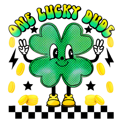 STP One Lucky Dude Tee, White  (Infant to Adult)