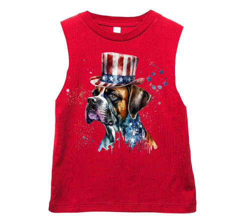 Liberty Dog Tank, Red (Infant, Toddler, Youth, Adult)