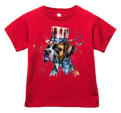 Liberty Dog Tee, Red  (Infant, Toddler, Youth, Adult)