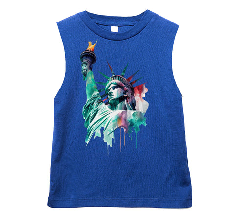 Drip Liberty Tank, Royal (Infant, Toddler, Youth, Adult)