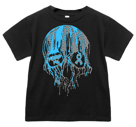 Lt.Blue Drip Skull Tee or LS (Infant, Toddler, Youth, Adult)