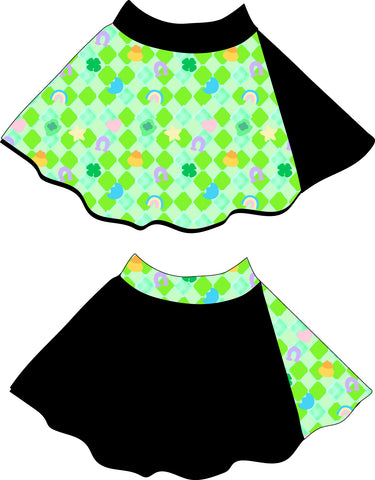 MTO- Artie Skater Skirt, Lucky Diamonds