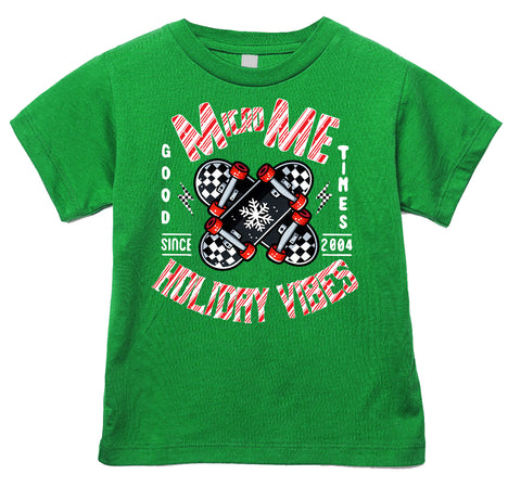 Holiday Vibes Tee, Green (Infant, Toddler, Youth, Adult)