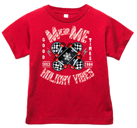 Holiday Vibes Tee, Red (Infant, Toddler, Youth, Adult)