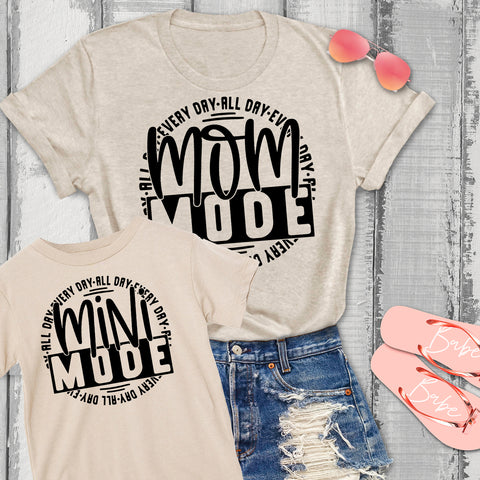 Mom/Mini Mode Tee  (Toddler, Youth, Adult)