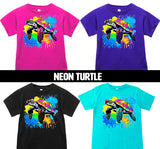 Neon Sea Turtle Tees, (Multiple Options)
