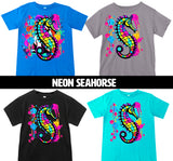 Neon Seahorse Tees, (Multiple Options)