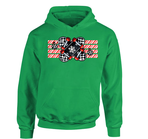 Candy Cane Skate Hoodie, Green (Toddler, Youth, Adult)