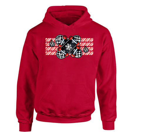 Candy Cane Skate Hoodie, Red (Toddler, Youth, Adult)