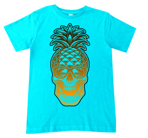 Gold Pineapple Skull Tee, Tahiti (Infant, Toddler, Youth, Adult)