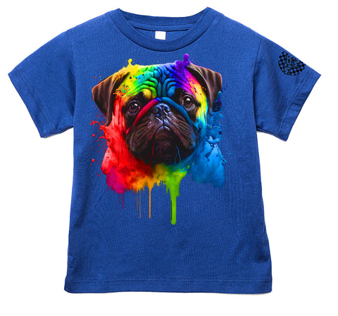 Pug Drip Tee or Tank, Royal (Infant, Toddler, Youth, Adult