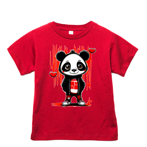 Panda Love Tee, Red (Infant, Toddler, Youth, Adult)