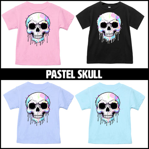 Pastel SKULL Tees, (Multiple Options)