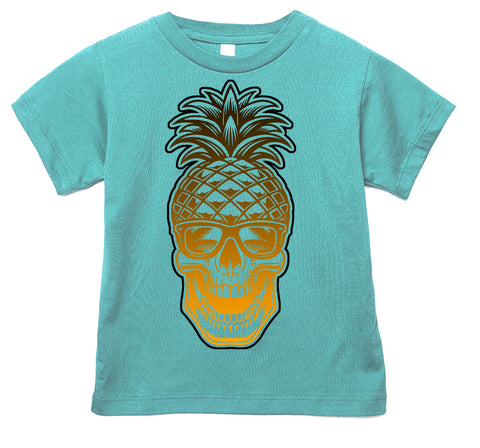 Gold Pineapple Skull Tee, Saltwater (Infant, Toddler, Youth, Adult)