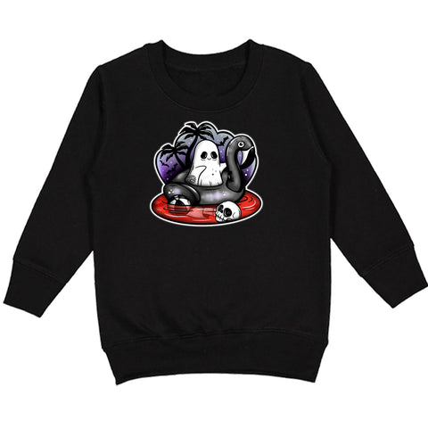 Pool Ghoul Crew Sweatshirt,Black  (Toddler, Youth, Adult)