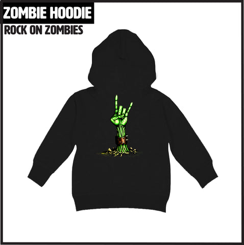 Zombie ROCK ON Hoodies, Black
