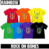 Rainbow Rock On Bones Tees  (Baby, Kids, Adult)