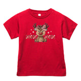 Girly Reindeer Tee, Red (Infant, Toddler, Youth, Adult)
