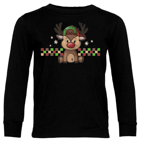 Reindeer Boy LS Shirt, Black (Infant, Toddler, Youth, Adult)
