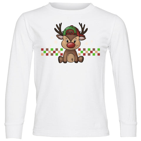 Reindeer Boy LS Shirt, White (Infant, Toddler, Youth, Adult)