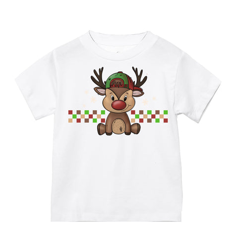 Reindeer Boy Tee, White (Infant, Toddler, Youth, Adult)