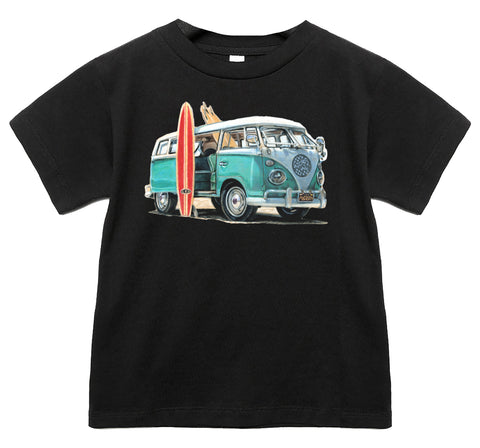 Retro Surf Bus Tee, Black  (Infant, Toddler, Youth, Adult)